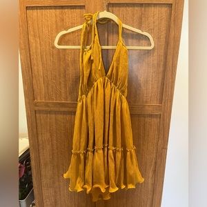 Halter Gold Dress